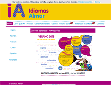 Tablet Screenshot of idiomasalmar.com